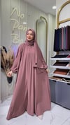 Yaka Büzgülü Elbise-Gül Kurusu