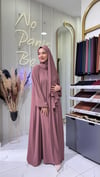 Yaka Büzgülü Elbise-Gül Kurusu