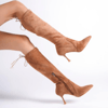 8 Cm Tasarım Topuklu Strec Stiletto Çizme