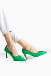 Büzgü Detaylı 8 Cm Rahat Topuklu Stiletto