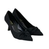 Büzgü Detaylı 8 Cm Rahat Topuklu Stiletto