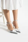 Çiçek Tasarımlı Rahat Stiletto