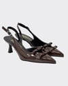 Çift Fiyonk Tasarımlı 7 Cm Rahat Topuklu Stiletto