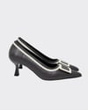 Çift Renkli Tasarım 6 Cm Rahat Topuklu Stiletto
