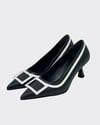 Çift Renkli Tasarım 6 Cm Rahat Topuklu Stiletto