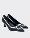 Çift Renkli Tasarım 6 Cm Rahat Topuklu Stiletto