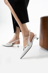 Fındık Topuk İnci Detaylı Tasarım Stiletto