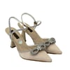Gerçek Taş Fiyonklu 9 Cm Topuklu Stiletto