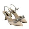 Gerçek Taş Fiyonklu 9 Cm Topuklu Stiletto