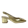 Gold Altın Tokalı 6 Cm Rahat Topuklu Stiletto