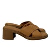 Hakiki Deri Çapraz Bantlı Yumuşaçık Tabanlı Terlik