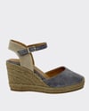 Hakiki Deri Dolgu Topuk Espadril