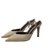 Krem Full Taş İşlemeli 10 Cm Topuklu Stiletto
