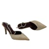 Krem Full Taş İşlemeli 10 Cm Topuklu Stiletto