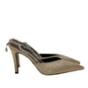 Krem Full Taş İşlemeli 10 Cm Topuklu Stiletto