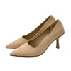Krem Tekstil 8 Cm Topuklu Rahat Stiletto