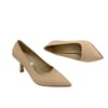 Krem Tekstil 8 Cm Topuklu Rahat Stiletto