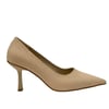 Krem Tekstil 8 Cm Topuklu Rahat Stiletto