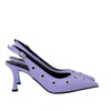Kuş Gözü Tasarımlı Arkası Açık 8 Cm Rahat Topuklu Stiletto