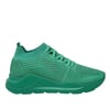 Mint Yeşili 4 Cm Tabanlı Triko Rahat Spor Ayakkabısı