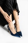Saten Sade 9 Cm Rahat Topuklu Stiletto