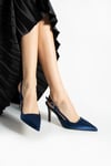Saten Sade 9 Cm Rahat Topuklu Stiletto