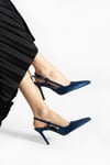Saten Sade 9 Cm Rahat Topuklu Stiletto