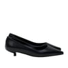 Siyah 3 Cm Fındık Topuklu Rahat Stiletto