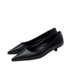Siyah 3 Cm Fındık Topuklu Rahat Stiletto