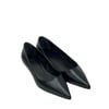 Siyah 3 Cm Fındık Topuklu Rahat Stiletto