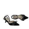Siyah 7 Cm Topuklu Rahat Stiletto