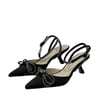 Siyah 7 Cm Topuklu Rahat Stiletto