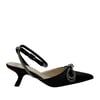 Siyah 7 Cm Topuklu Rahat Stiletto