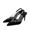 Taş Detaylı Şeffaf Stiletto