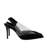 Taş Detaylı Şeffaf Stiletto