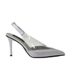 Taş Detaylı Şeffaf Stiletto