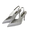 Taş Detaylı Şeffaf Stiletto