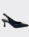 Toka Tasarımlı Arkası Açık 6 Cm Rahat Topuklu Stiletto