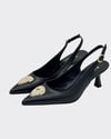 Toka Tasarımlı Arkası Açık 6 Cm Rahat Topuklu Stiletto