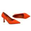 Turuncu Tekstil 8 Cm Topuklu Rahat Stiletto