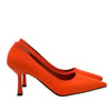 Turuncu Tekstil 8 Cm Topuklu Rahat Stiletto