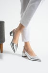 Yılan Detaylı 6 Cm Kalın Topuklu Tasarım Rahat Stiletto