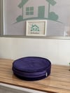 10 CM SÜNGERLİ - DÜZ MOR KADİFE - YUVARLAK MİNDER