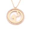 GÜMÜŞ ÇERÇEVELİ ANNE ve BEBEK KOLYESİ