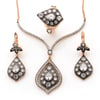 GÜMÜŞ DAMLA TASARIM ZARİF SET