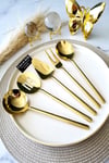 5 Parça DALİ Lüks Servis Seti - Gold
