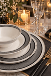 BONITA SİYAH 24 PARÇA BONE CHINA YEMEK TAKIMI