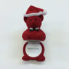KADİFE BÜYÜK NOEL AYI YÜZÜK KUTUSU, VELVET BIG NOEL BEAR JEWELRY RING BOX , SUEDE BIG NOEL BEAR JEWELRY RING BOX