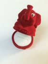 KADİFE FİL YÜZÜK KUTUSU, VELVET ELEPHANT JEWELRY RING BOX , SUEDE ELEPHANT JEWELRY RING BOX
