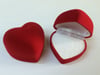KADİFE KALP YÜZÜK KUTUSU, VELVET JEWELRY RING BOX WITH HEART SHAPE, SUEDE JEWELRY RING BOX WITH HEART SHAPE